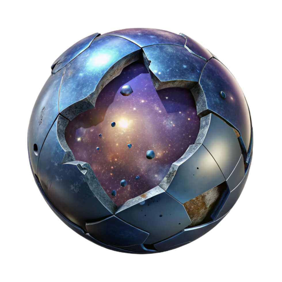 elegant vintage Deep Space Through Cracked Lens Transparent Background exclusive png