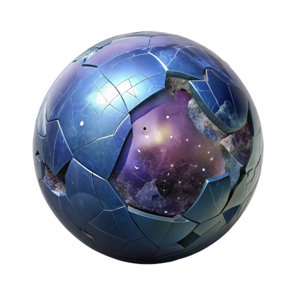 magnificent rustic Deep Space Through Cracked Lens Transparent Background premium png