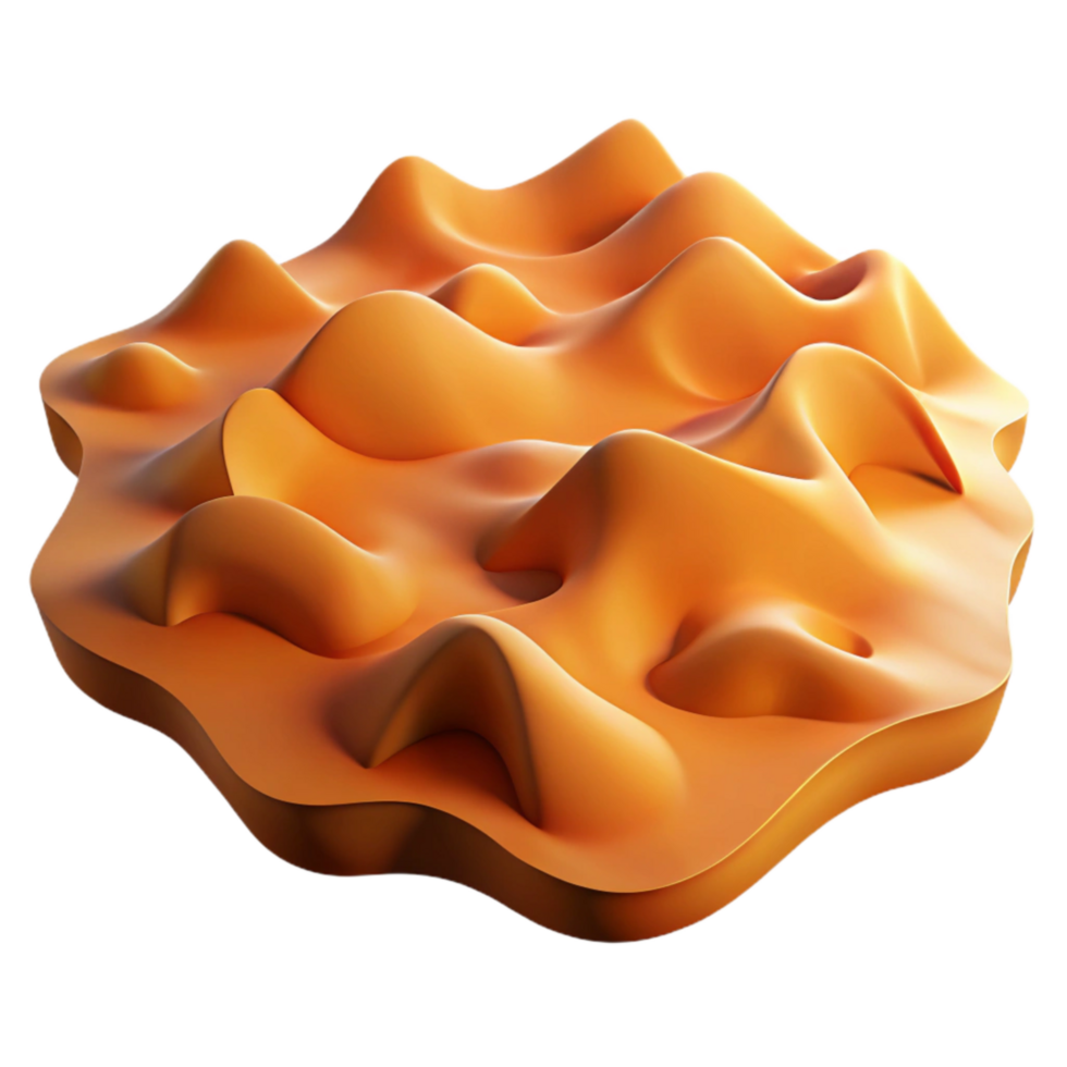 magnificent abstract Desert Landscape Aerial View with Shadows Isolated genuine png