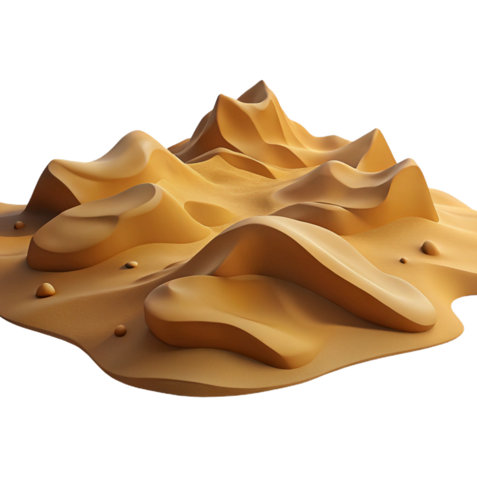 stunning abstract Desert Landscape Sandy Dunes Isolated high quality png