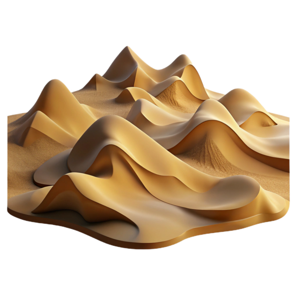 magnificent vintage Desert Landscape Sand Dunes Transparent Background high resolution png
