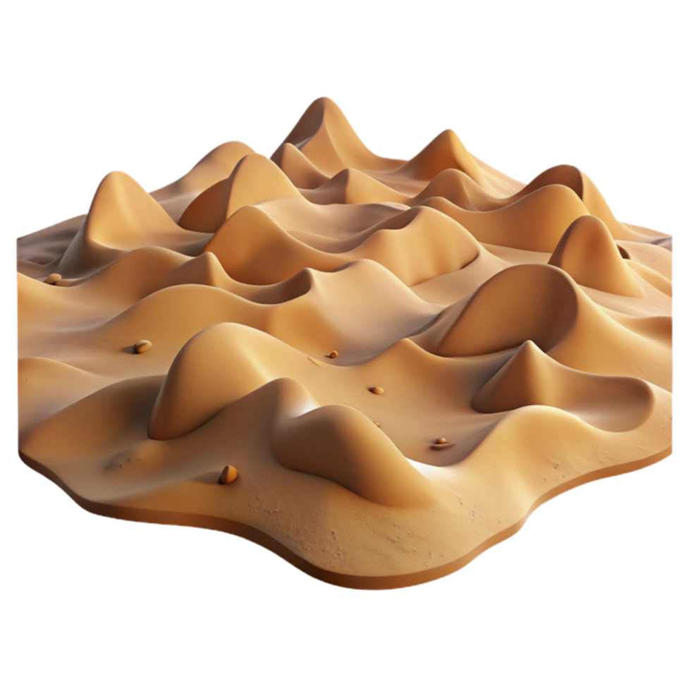 extraordinary minimalist Desert Landscape Sandy Dunes Isolated high resolution png