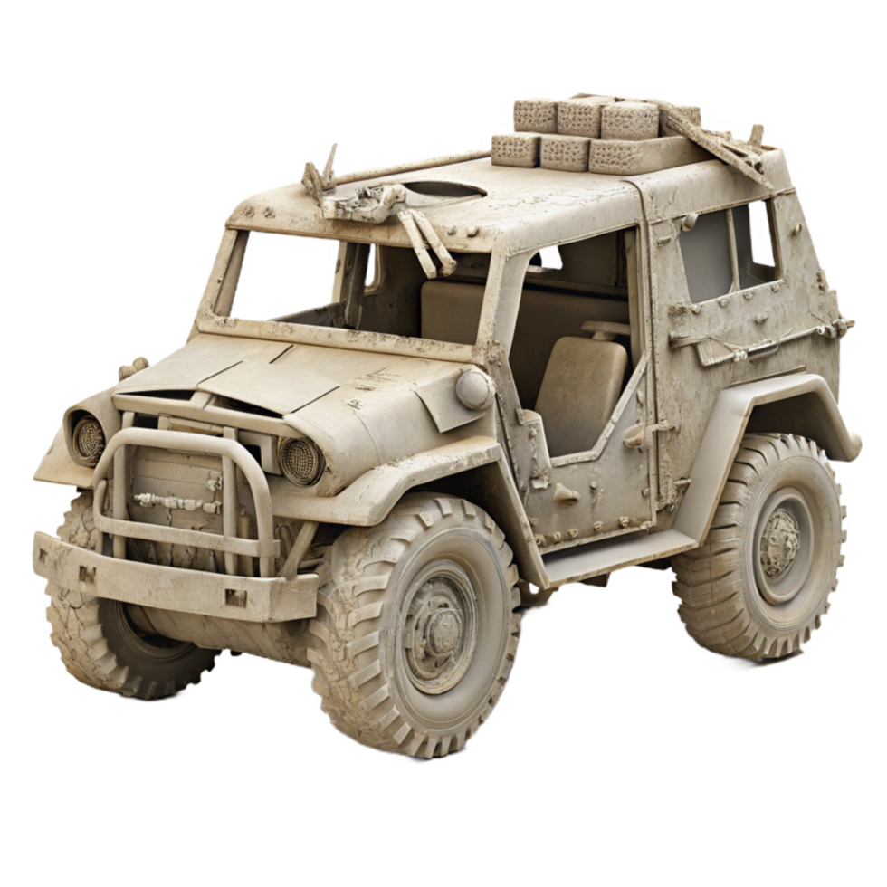 beautiful modern Destroyed Military Vehicle Silhouette Isolated premium png