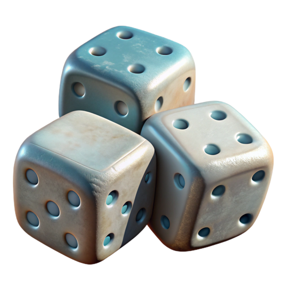 wonderful abstract Dice Showing Different Numbers Simultaneously Isolated 4K png