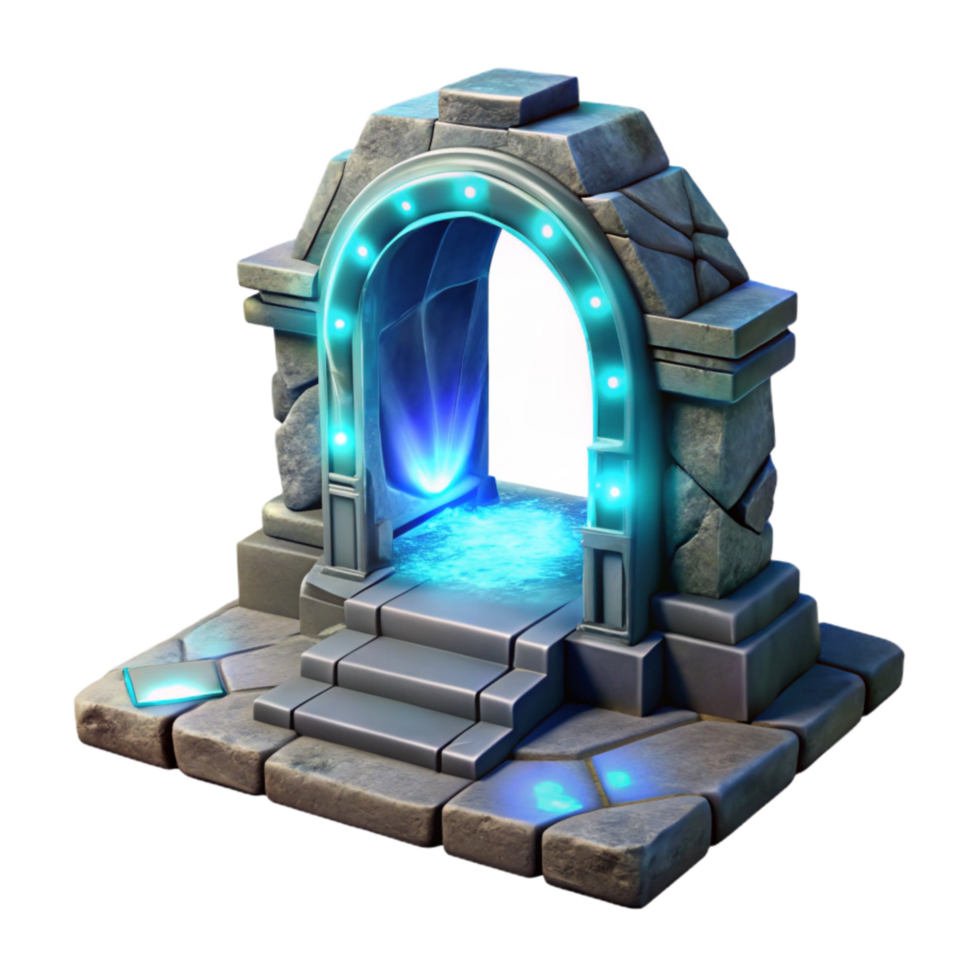 stunning traditional Digital Afterlife Portal with Glowing Light Transparent Background premium png
