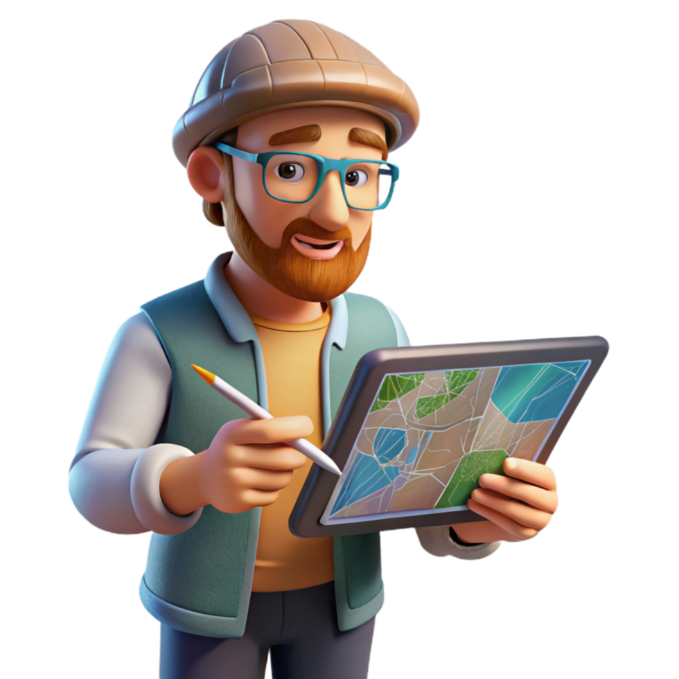 dramatic rustic Digital Artist Sketching on a Tablet with Ai Assistance Transparent detailed png