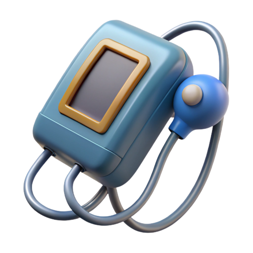 elegant abstract Digital Blood Pressure Monitor Cuff Included Cutout detailed png