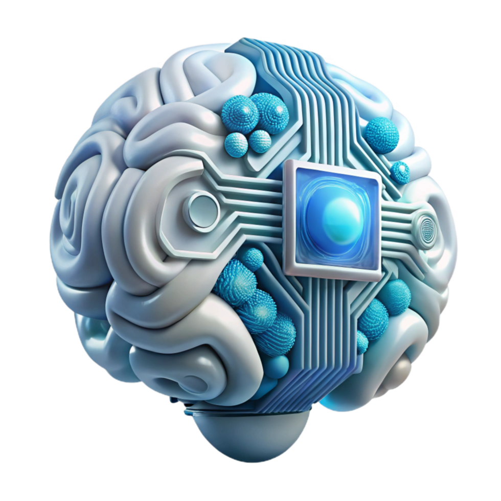 stunning minimalist Digital Consciousness in Artificial Intelligence Transparent Background 4K png