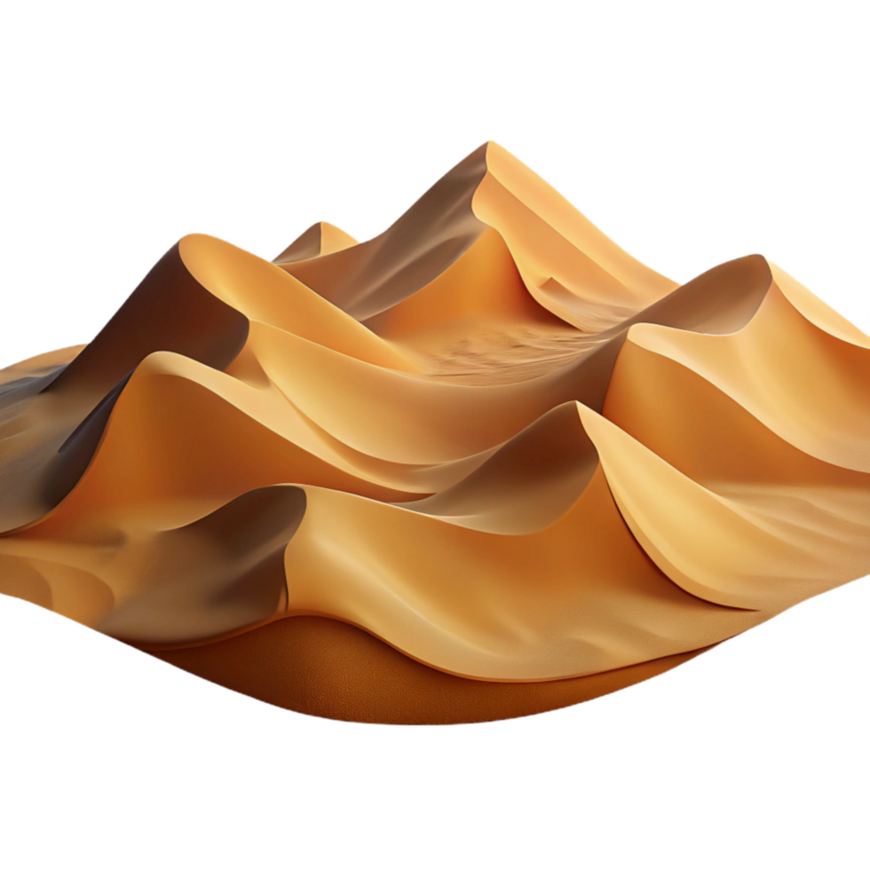 magnificent modern Digital Desert with Sand Dunes Transparent Background high resolution png