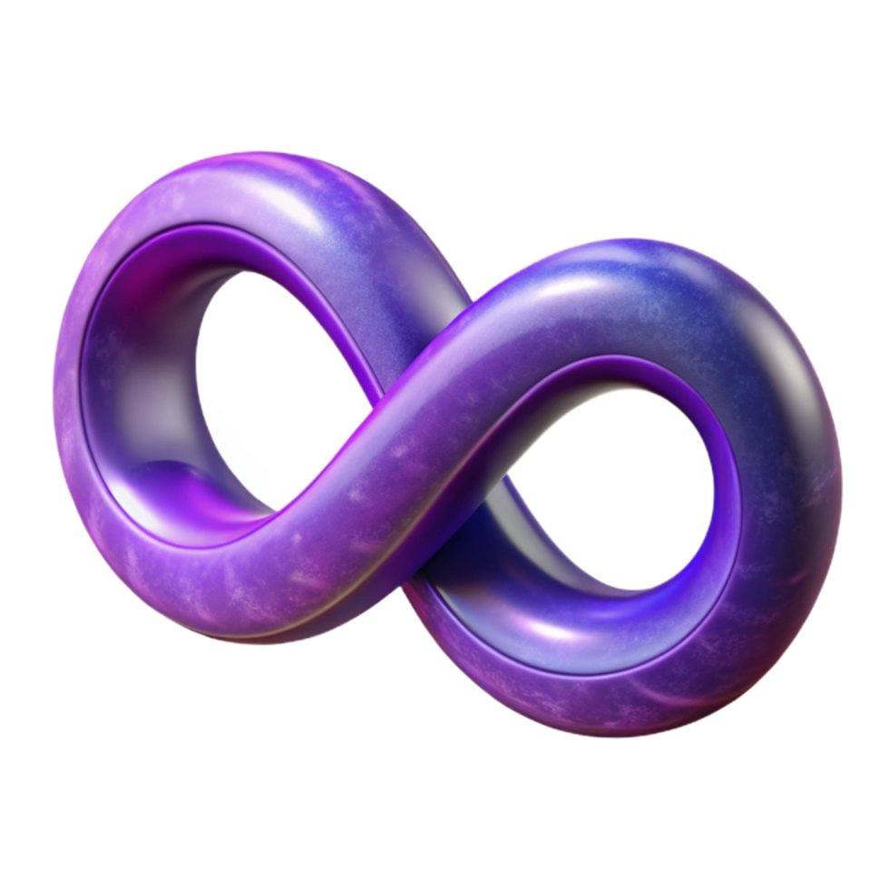 stunning rustic Digital Eternity Icon Purple Infinity Transparent Background authentic png