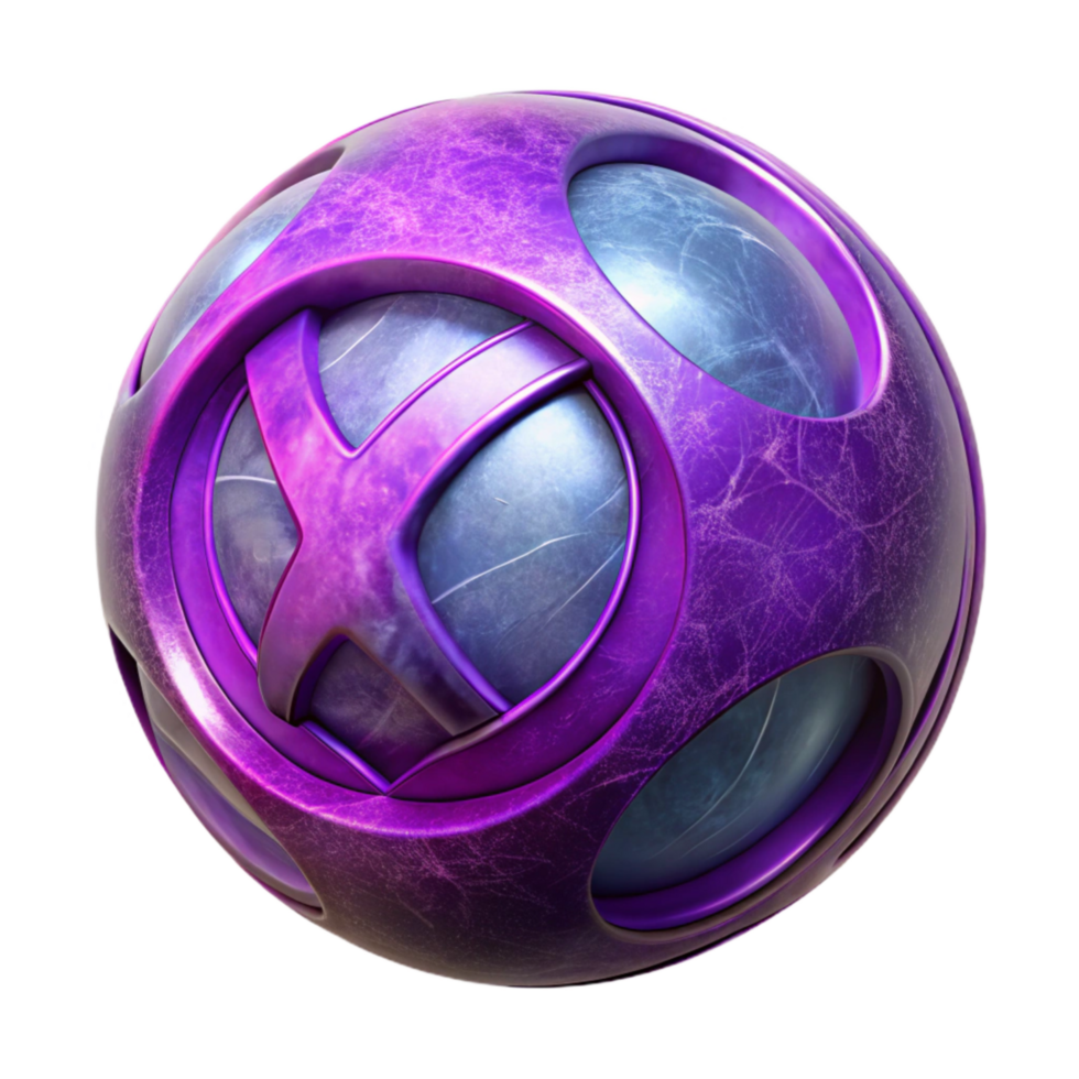 serene vintage Digital Eternity Symbol Purple Orb Transparent Background high quality png