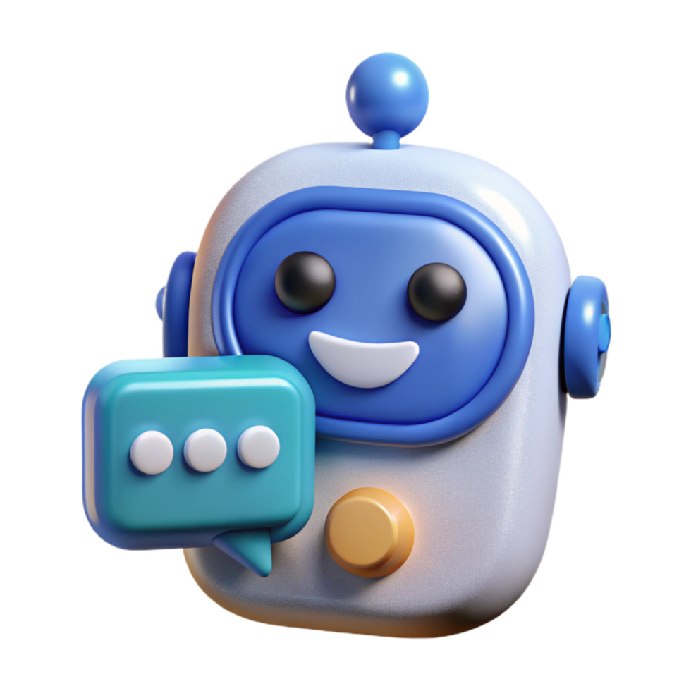 dramatic abstract Digital Friend Assistant Chatbot Icon Cutout Communication Symbol exclusive png