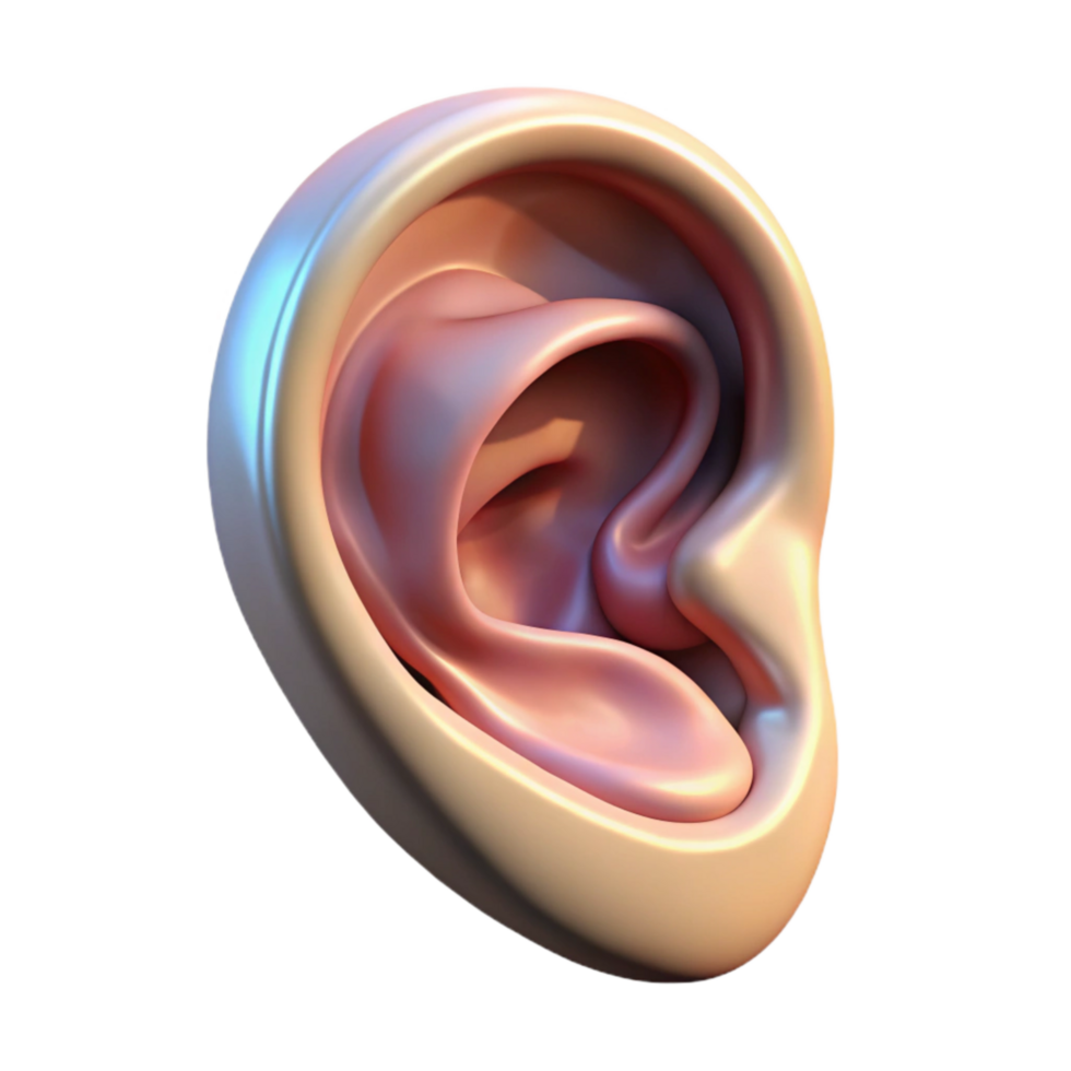 dramatic traditional Digital Human Ear with Enhanced Hearing Isolated exclusive png