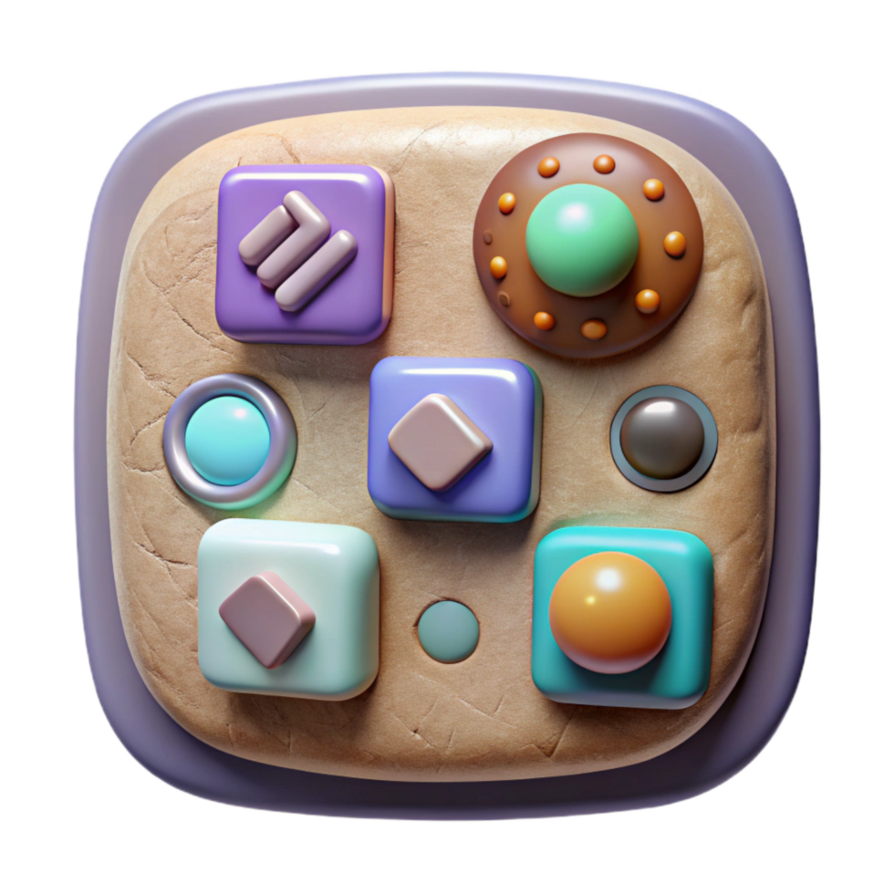 wonderful abstract Digital Interface Buttons and Icons Isolated detailed png