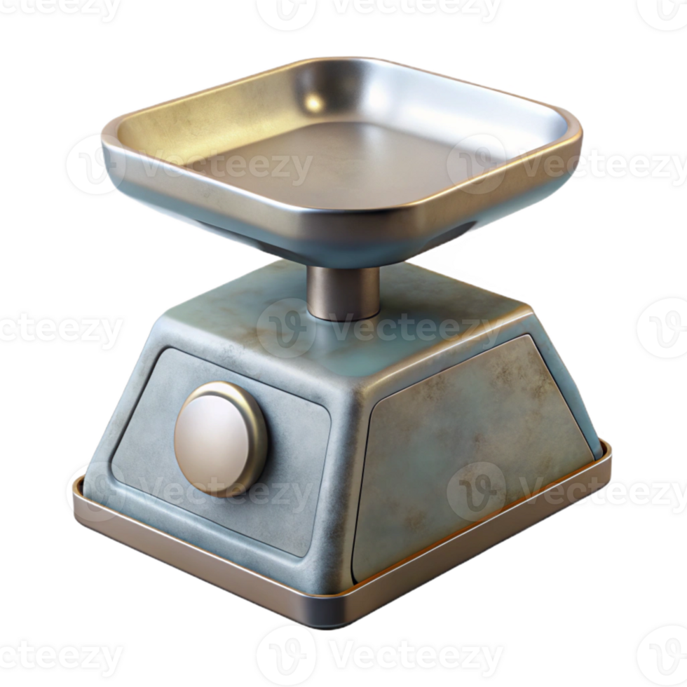 vibrant artistic Digital Kitchen Scale Stainless Steel Platform Cutout high resolution png