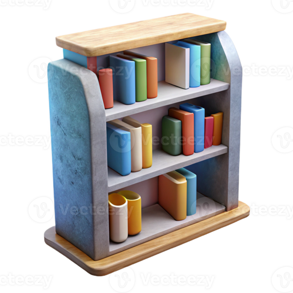 magnificent abstract Digital Library Bookshelf Cutout premium png
