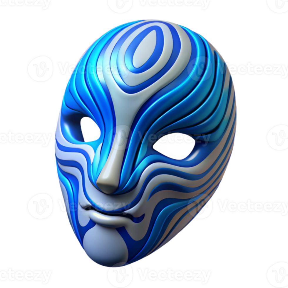 beautiful abstract Digital Mask Graphic Design Blue Lines Cutout high resolution png