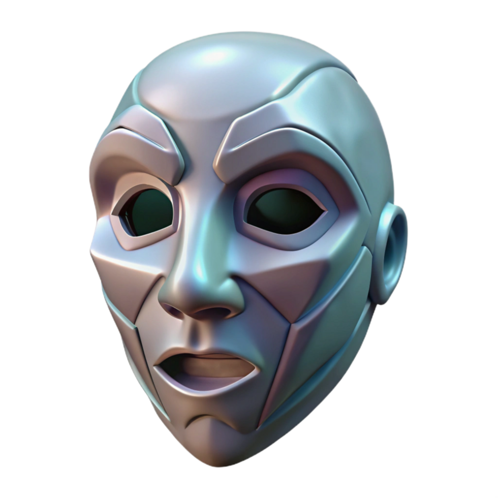 beautiful vintage Digital Mask Transparent Background Angled View professional png