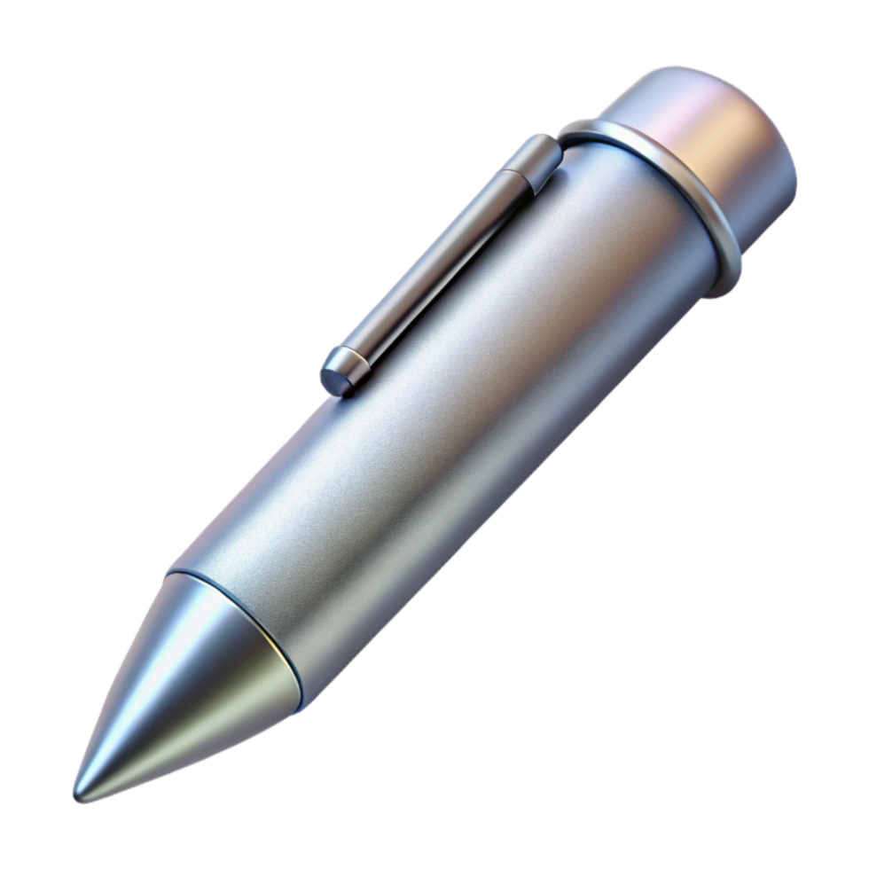 magnificent modern Digital Pen Stylus Silver Metallic Cutout genuine png