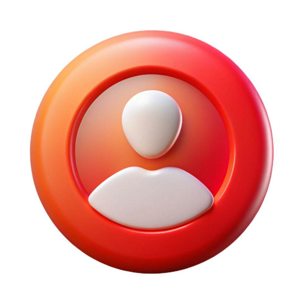 stunning contemporary Digital Persona Logo Isolated with Red Gradient 4K png