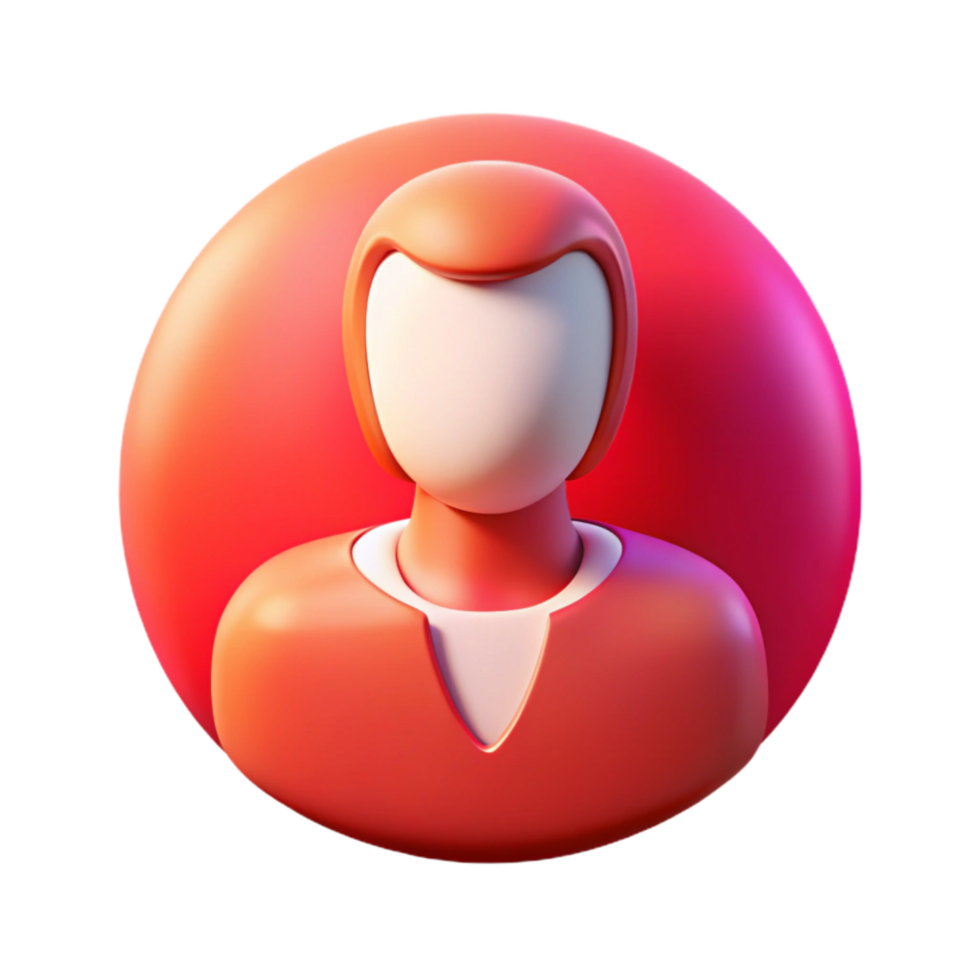 wonderful modern Digital Persona Logo Isolated with Red Gradient premium png
