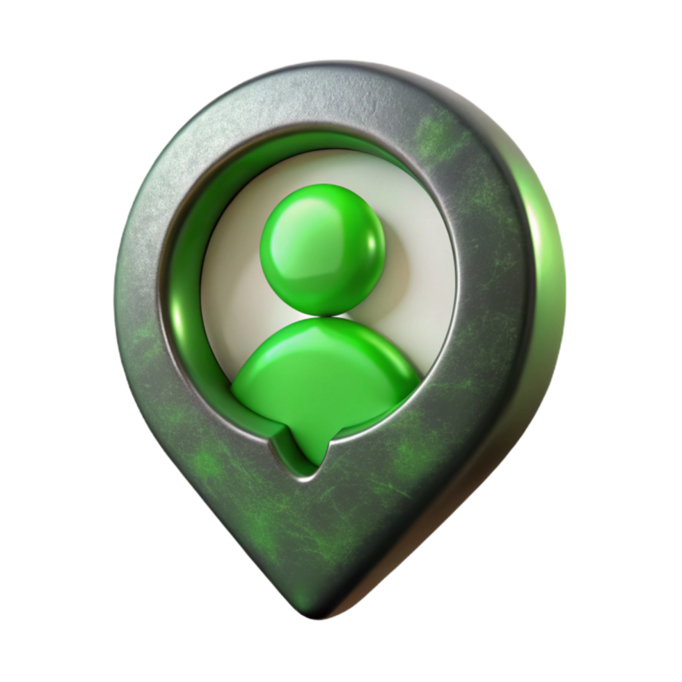 elegant abstract Digital Persona Symbol Green Light Transparent Background high resolution png