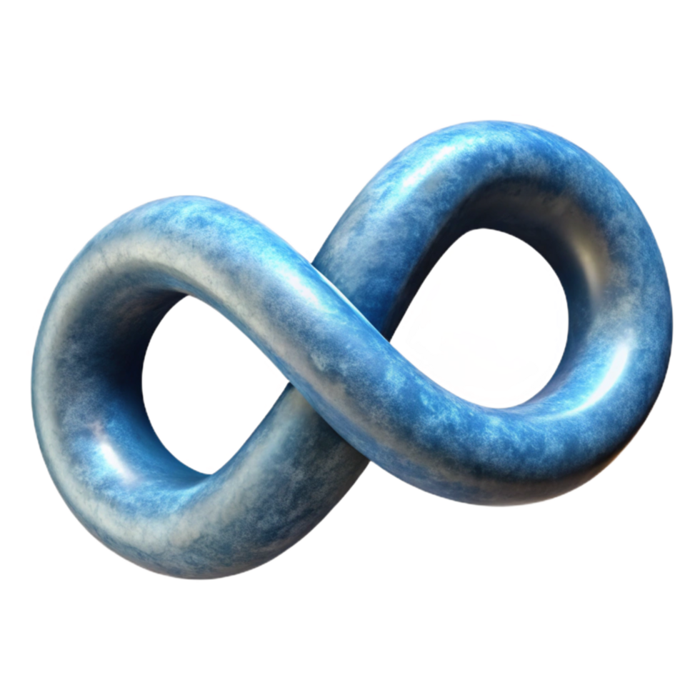dramatic rustic Digital Reincarnation Symbol with Dna Helix Transparent Background high resolution png