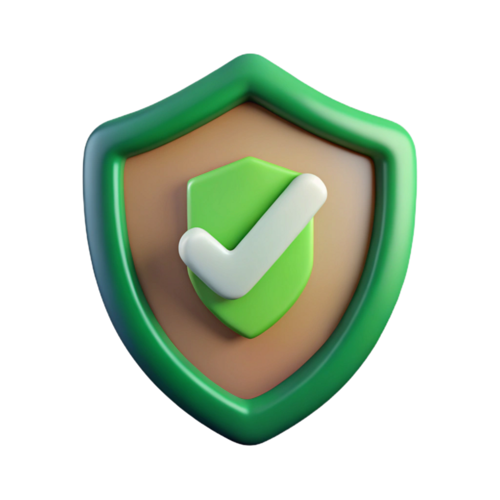 stunning rustic Digital Shield Icon with Checkmark Green Cutout high resolution png