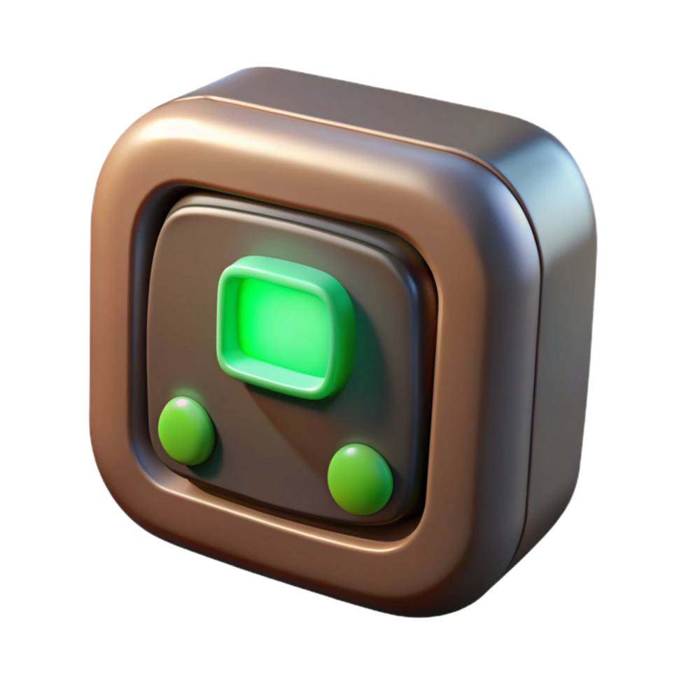 serene abstract Digital Timer Display Green Light Isolated Cutout premium png