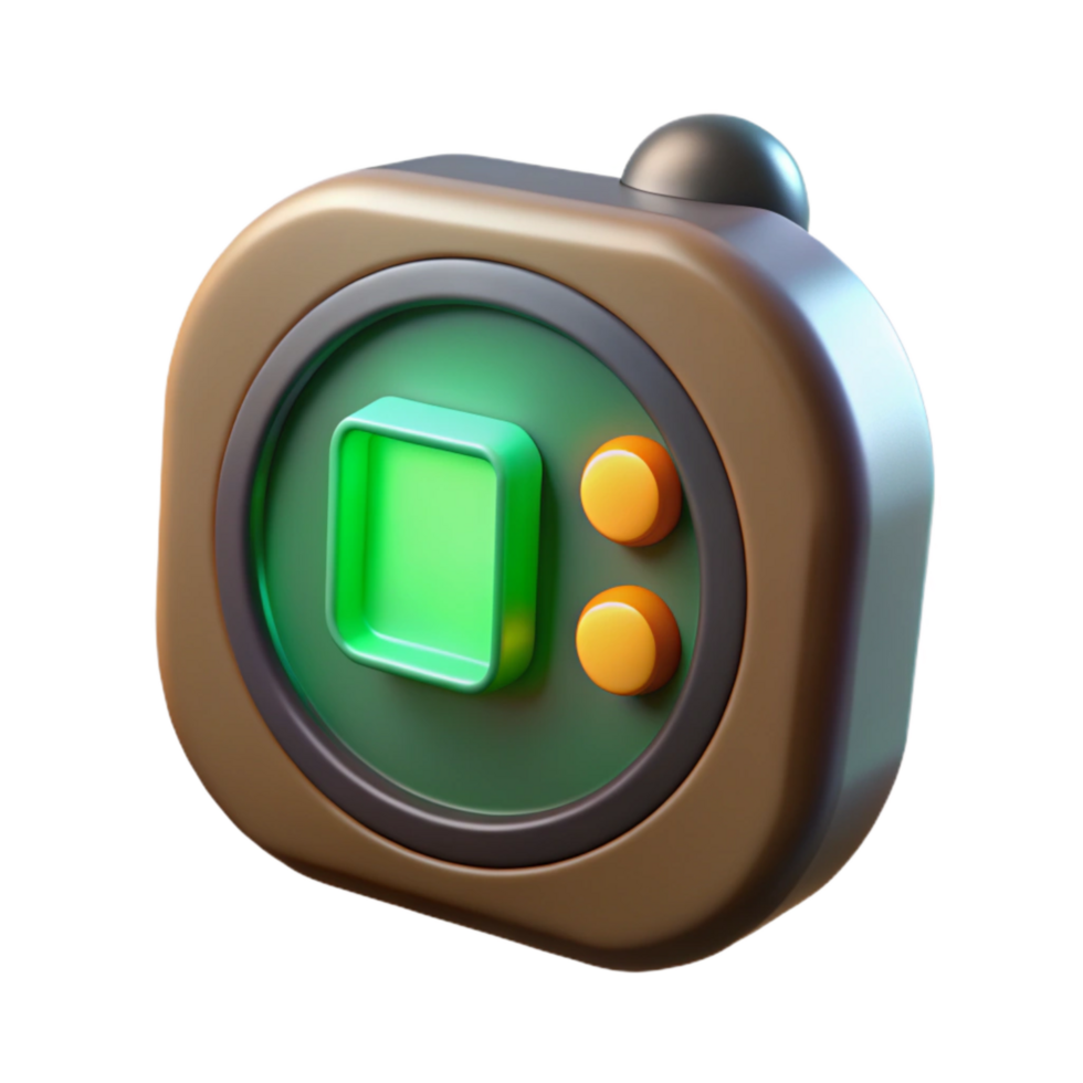 dramatic classic Digital Timer Display Green Light Isolated Cutout genuine png