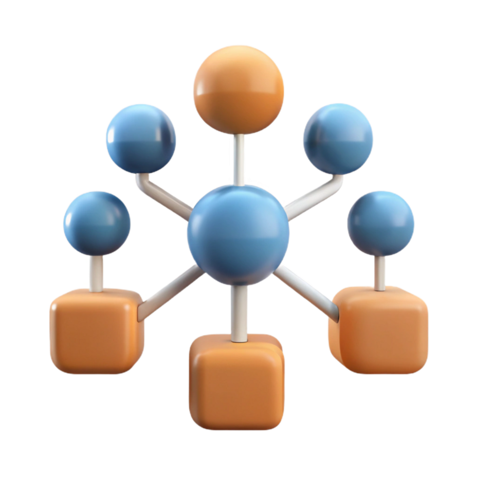 beautiful creative Digital Tree Diagram Cutout with Branching Network high quality png