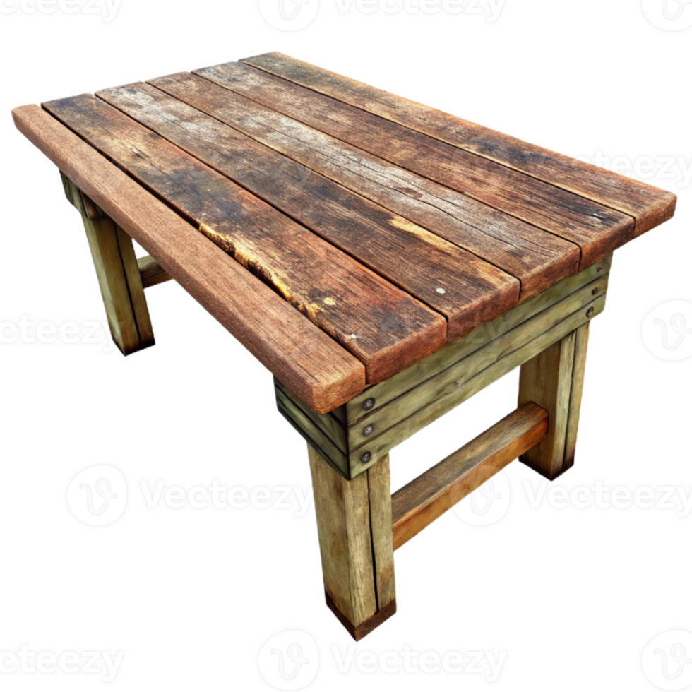 dramatic vintage Dilapidated Wooden Table Isolated exclusive png
