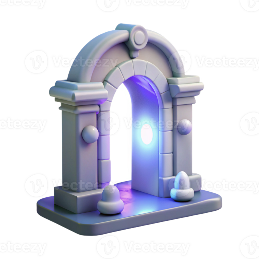 impressive abstract Dimensional Gateway Bright White Light Transparent Background genuine png