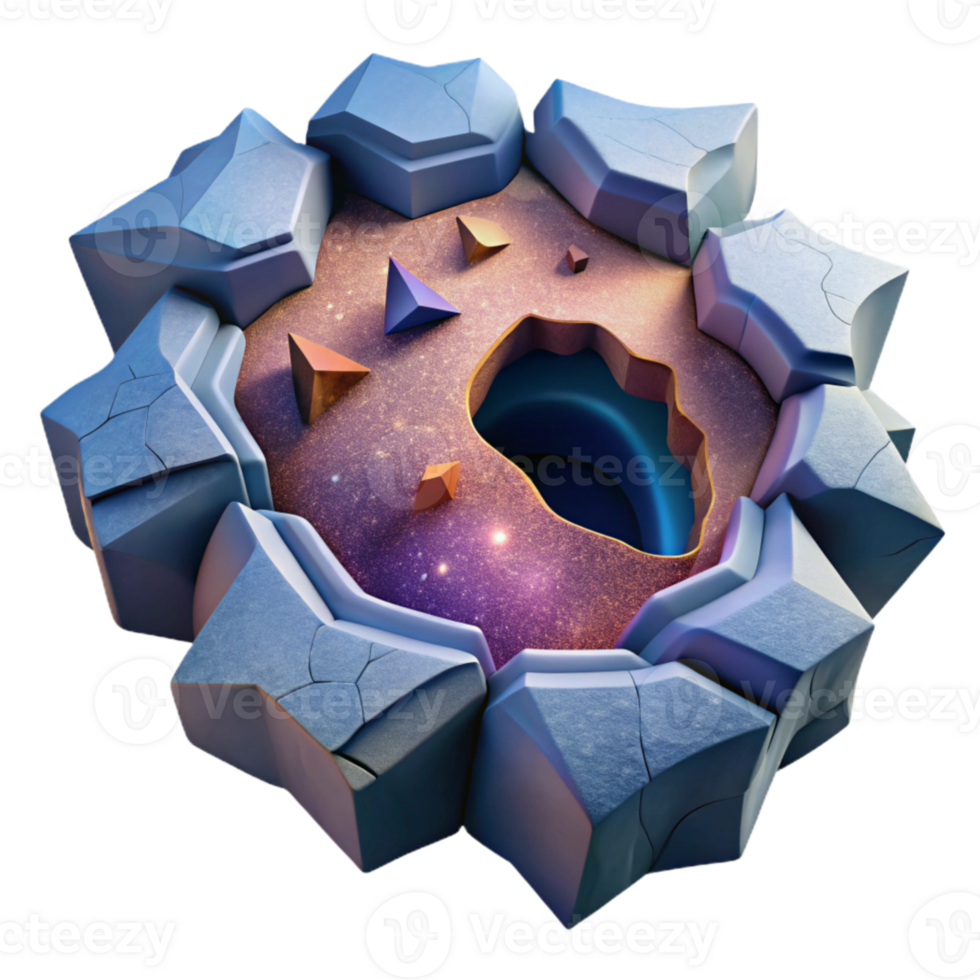 elegant modern Dimensional Rift Tearing Spacetime Cutout premium png