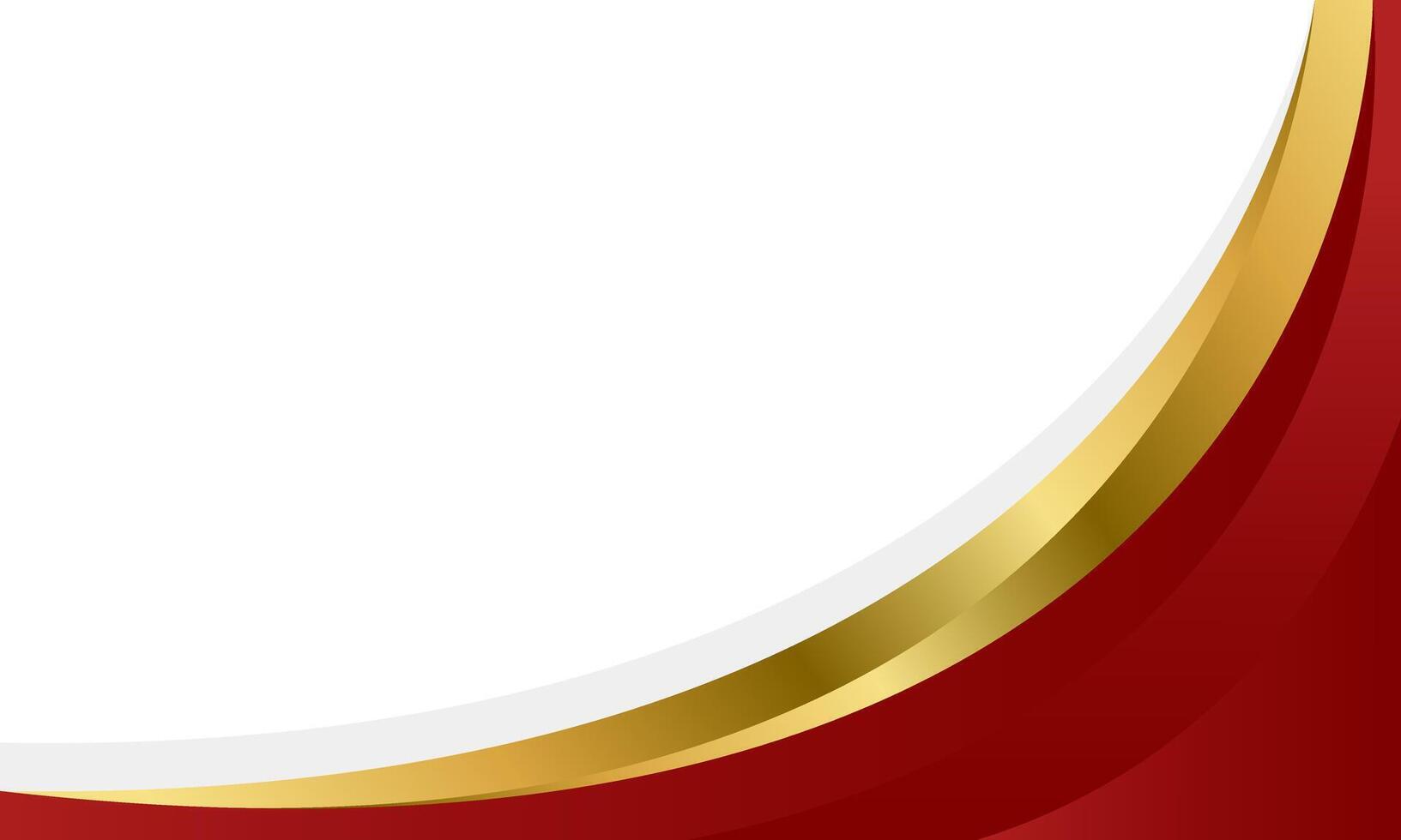 Red and Gold Abstract Curve Background, Modern design vector