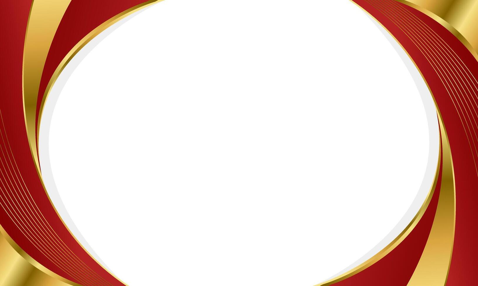 Elegant Red and Gold Abstract Curve Background. Modern luxury design vector
