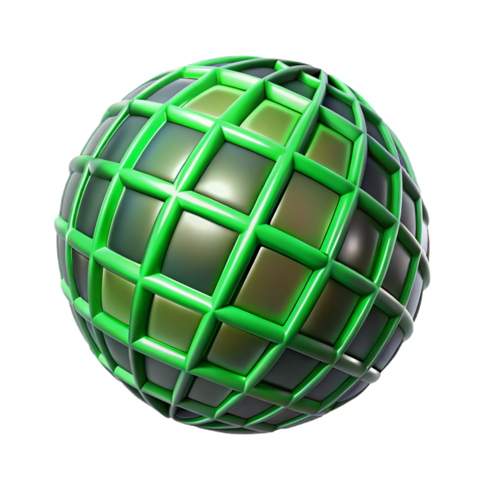 wonderful classic Distorted Grid Cutout with Green Light Streaks original png