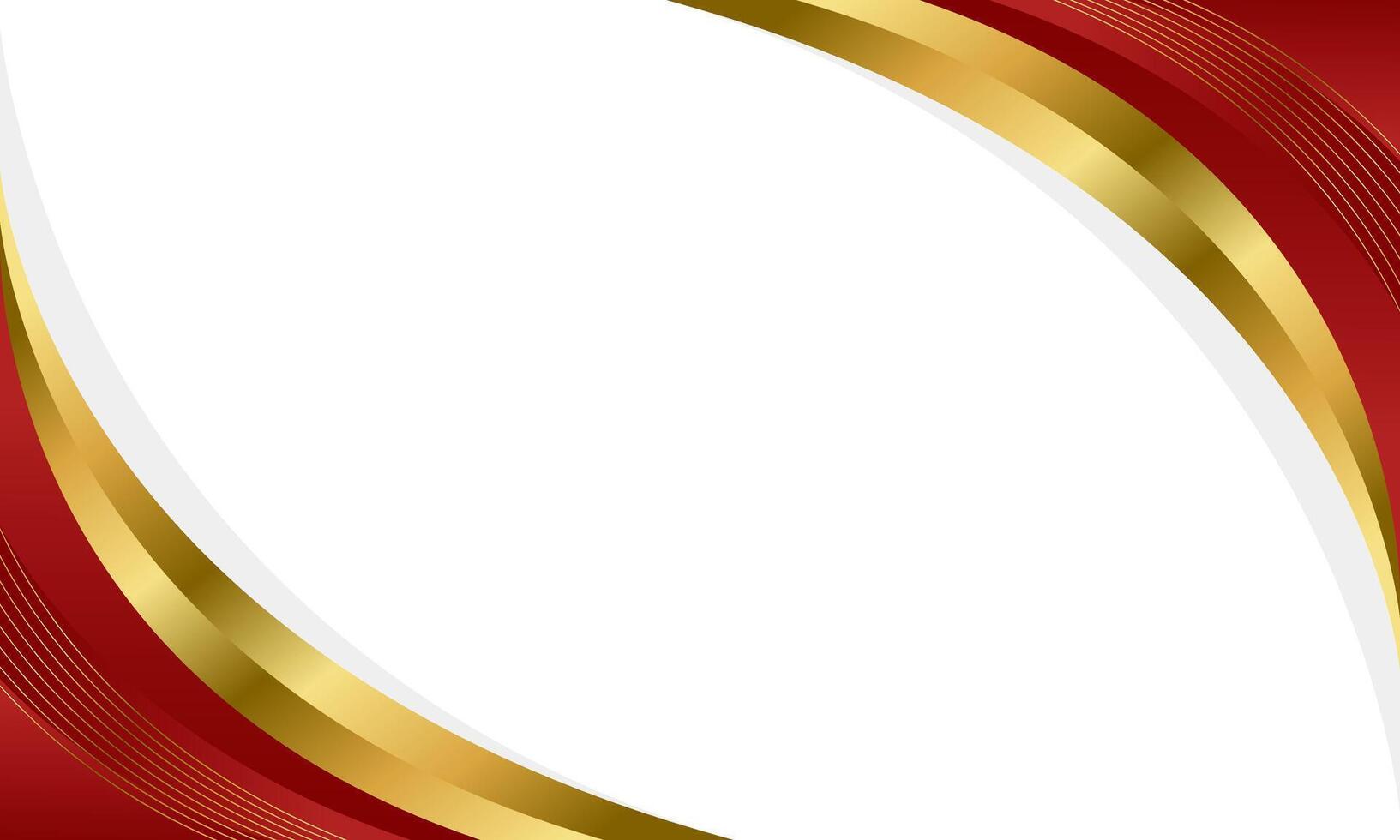 Elegant Red and Gold Curve Background. Luxury design vector
