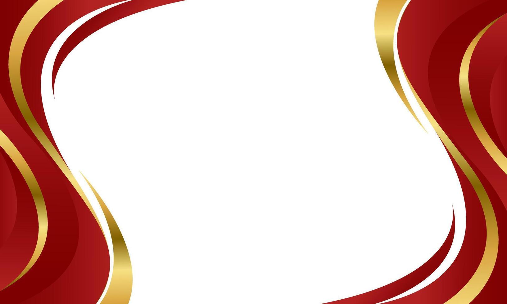 Premium Red and Gold Wave Background vector