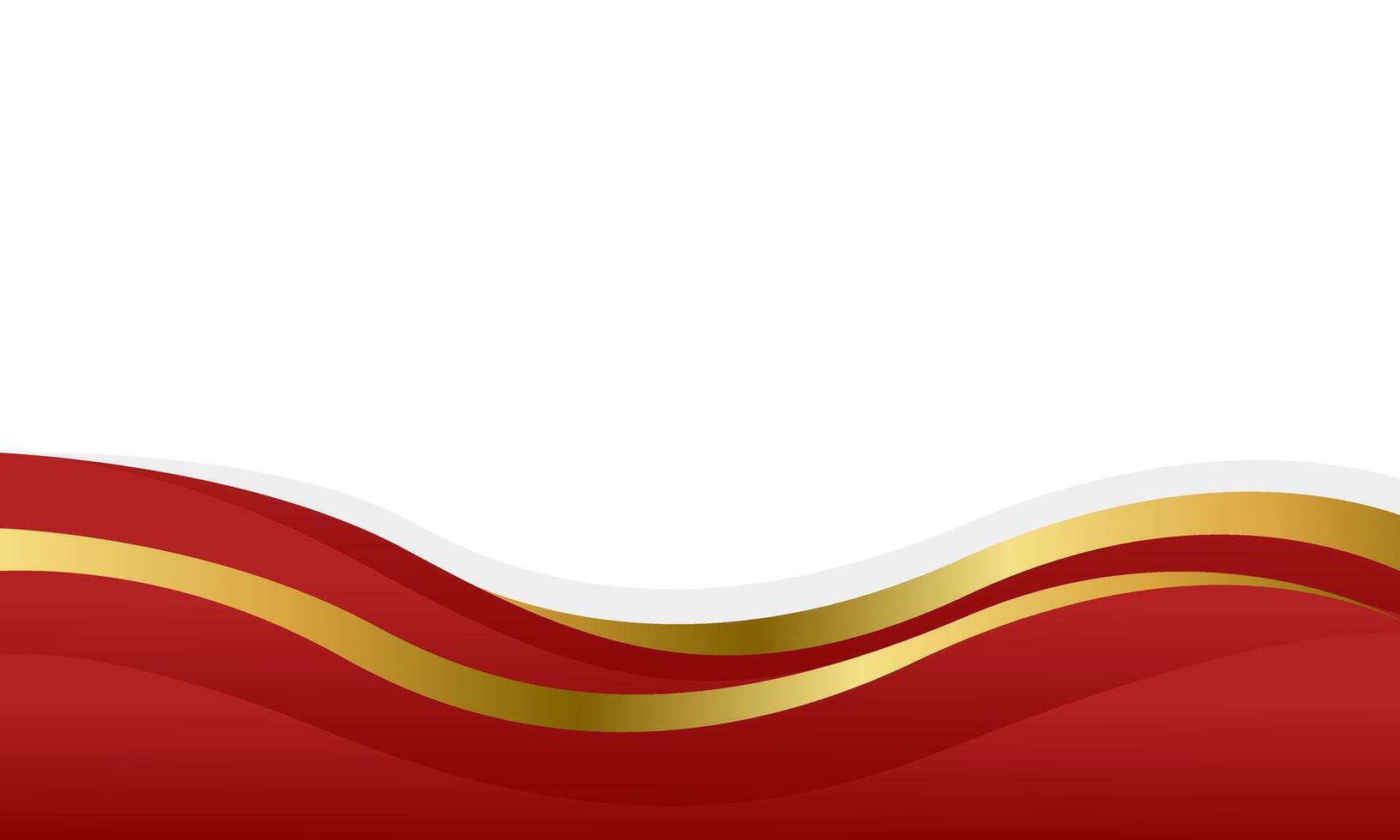 Simple red and gold wave background, design vector