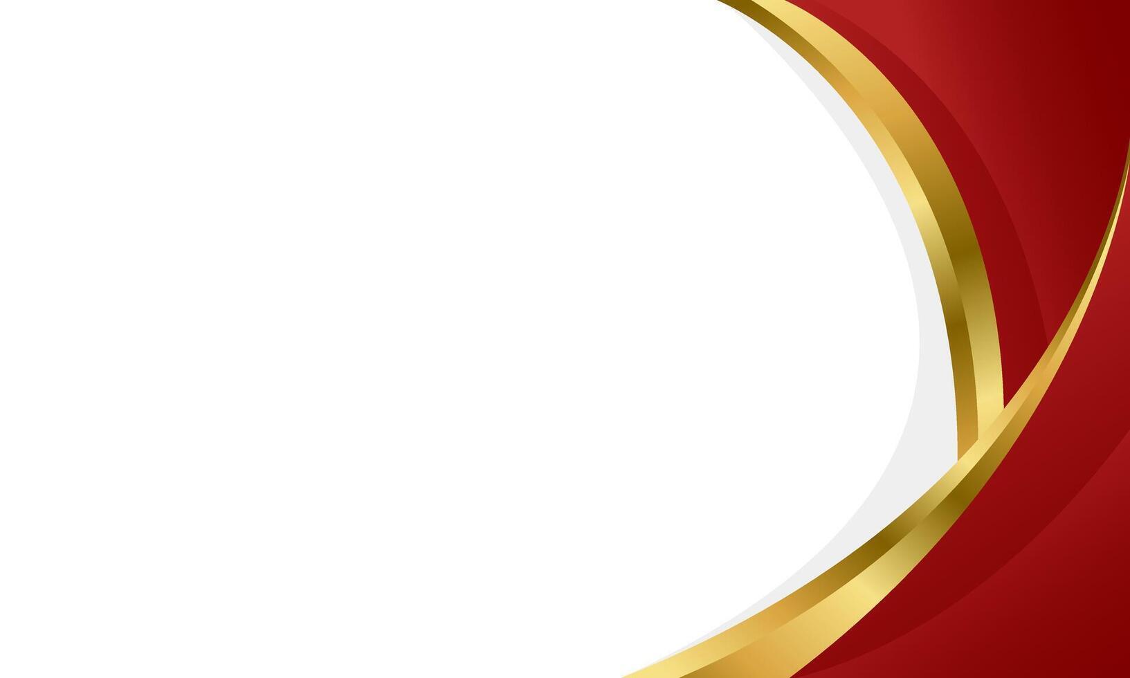 Red and Gold Abstract Curve Background vector