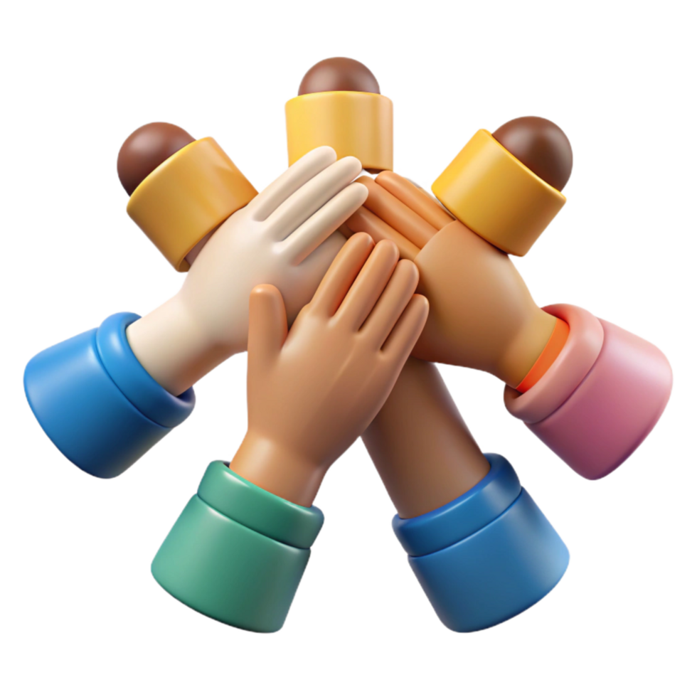 wonderful classic Diverse Community Hands United Isolated with Soft Lighting exclusive png