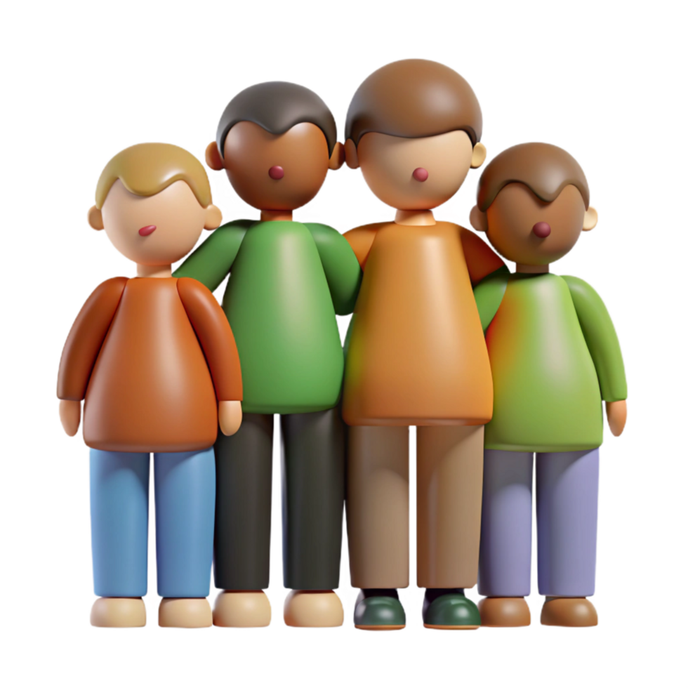extraordinary artistic Diverse Group Silhouette Unity Isolated exclusive png