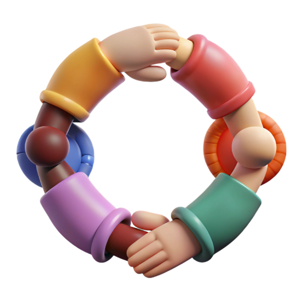 wonderful contemporary Diverse People Holding Hands Isolated with Soft Shadows genuine png