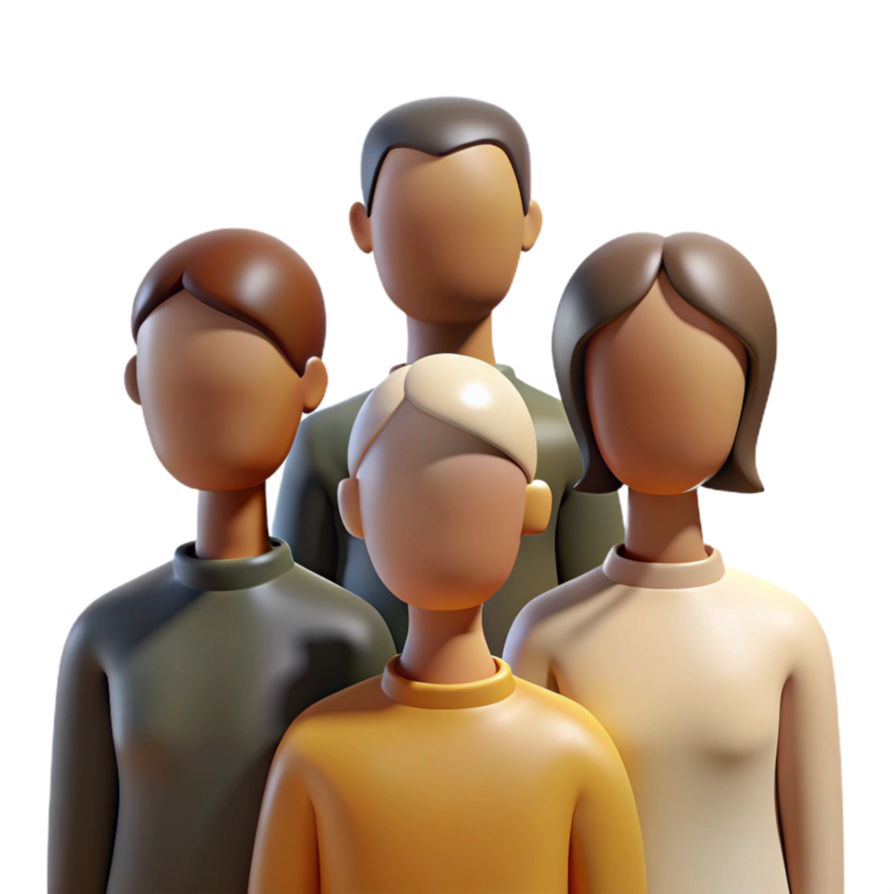 stunning abstract Diverse People Group Silhouette Isolated with Backlighting original png