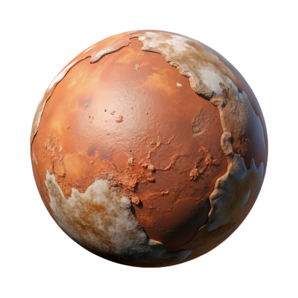 wonderful rustic D Model of Terraformed Mars Isolated Cutout high resolution png