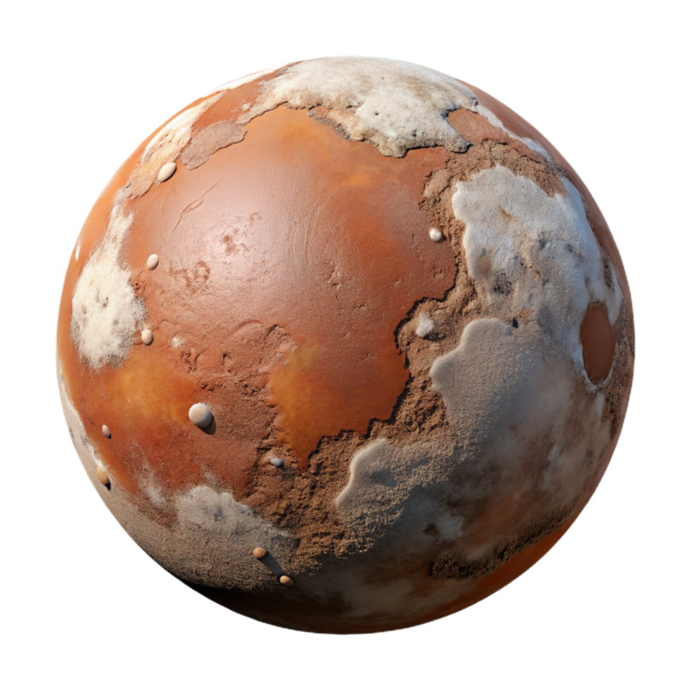 serene contemporary D Model of Terraformed Mars Isolated Cutout premium png