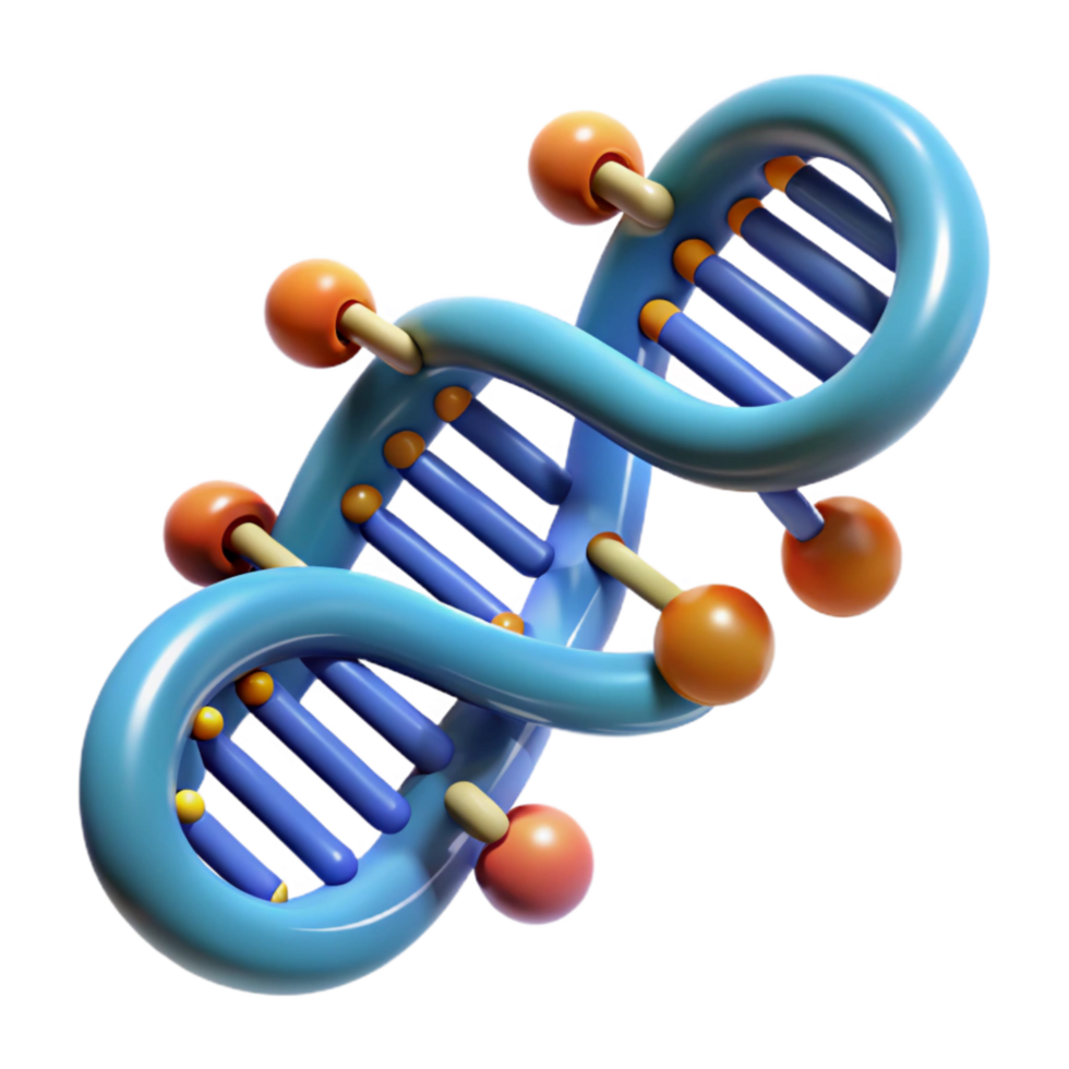 stunning artistic Dna Chain with Data Flow Animation Isolated Element genuine png
