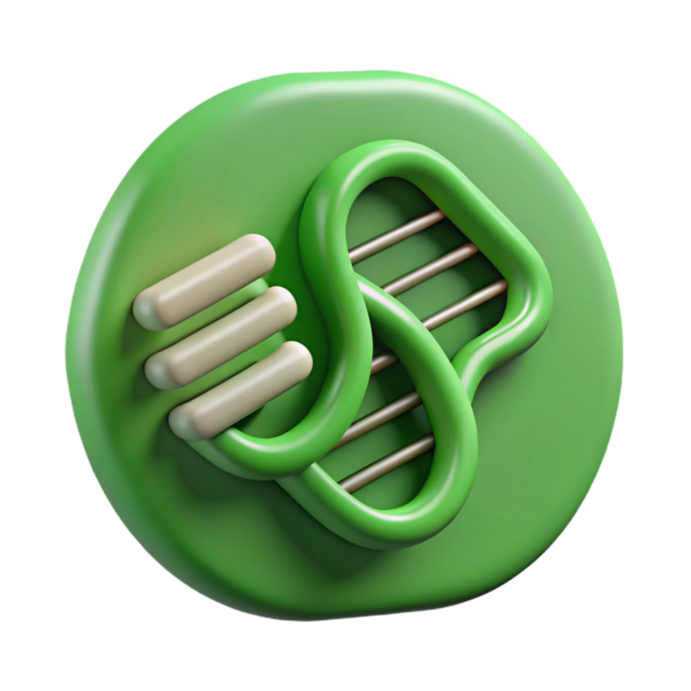 vibrant traditional Dna Data Encoding Icon Cutout with Green Color ...