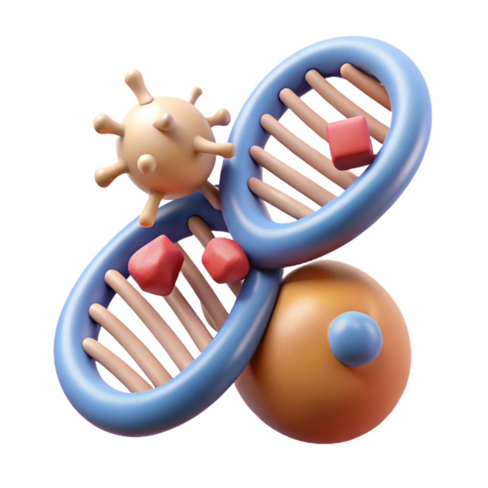 beautiful minimalist Dna Damage Response Animation Transparent Background high resolution png